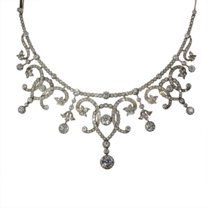 Romantic Victorian Diamond Garland  A Choker of Ceremony and Sentiment
